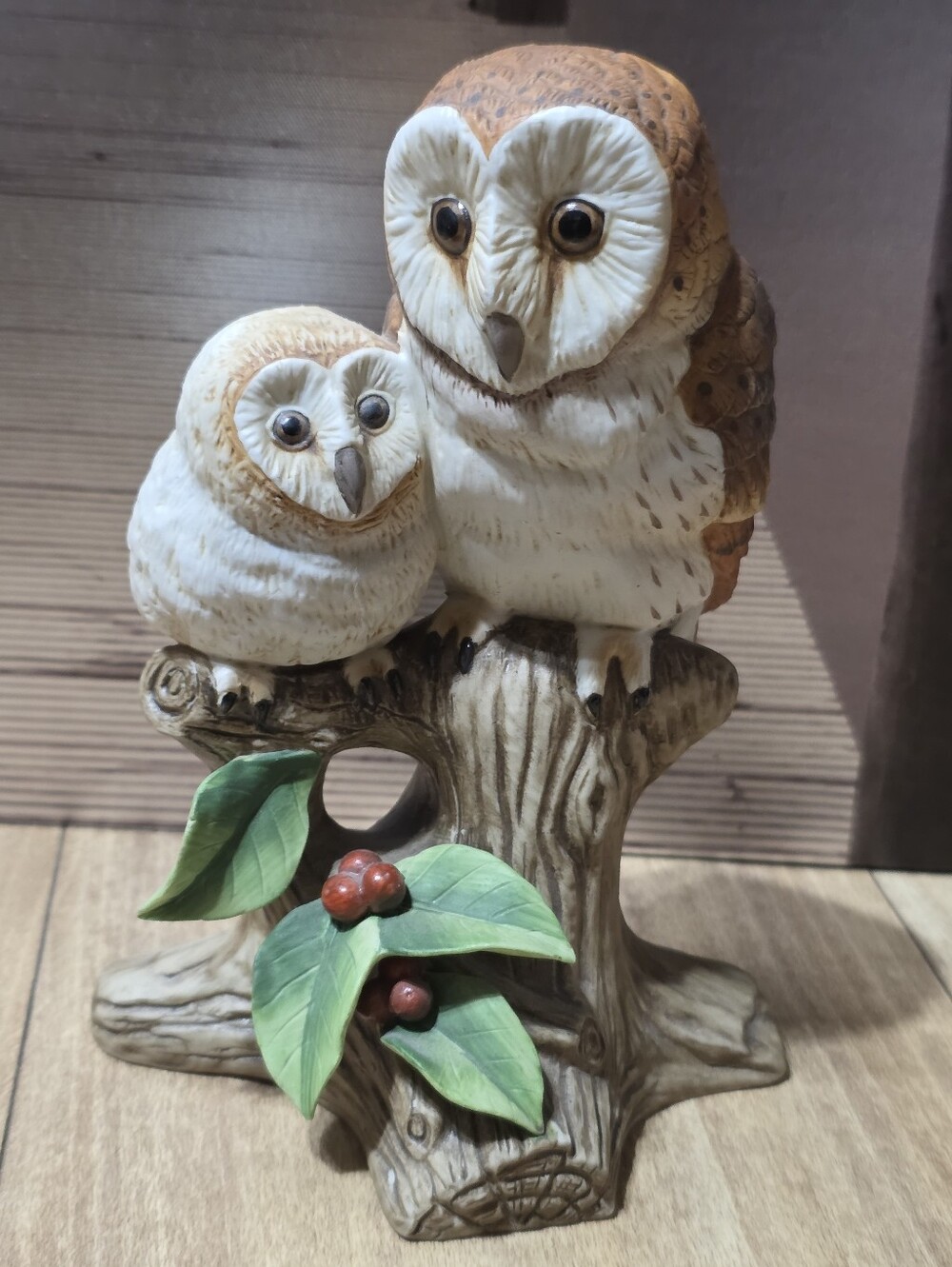 Andrea By Sadek Barn Owl Birds Porcelain Figurine 1988